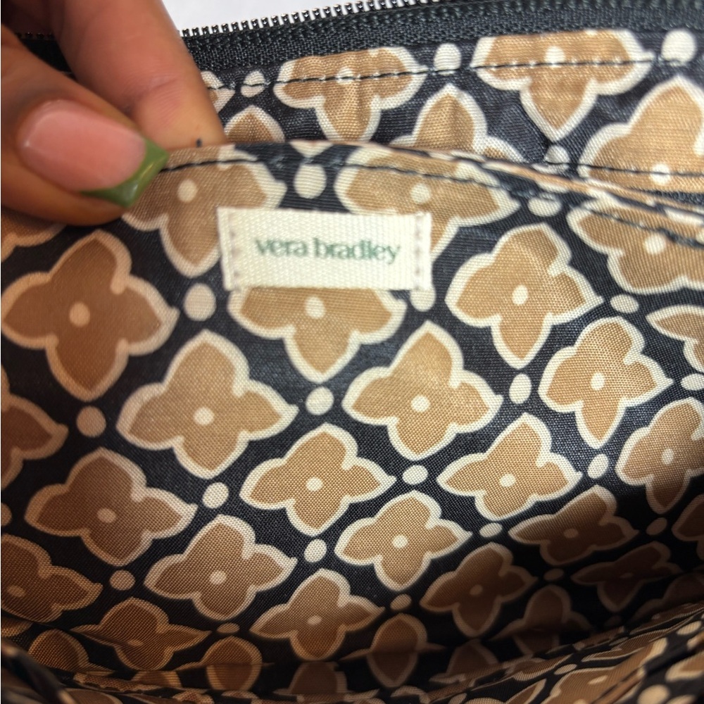 Vera Bradley Tan and Black Patterned Pouch - Picture 2 of 5